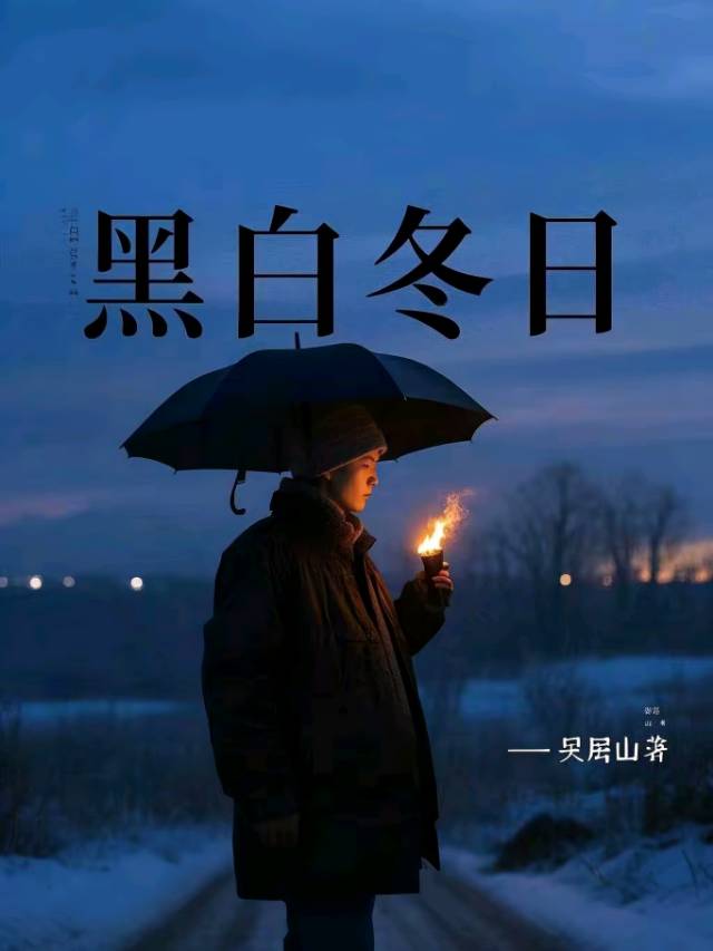 冬日黑白画